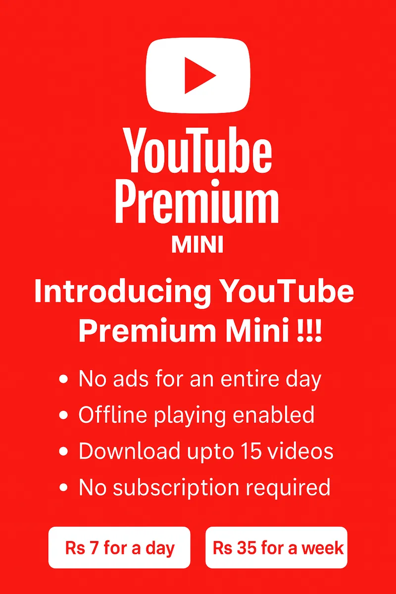 YouTube Premium Mini concept poster